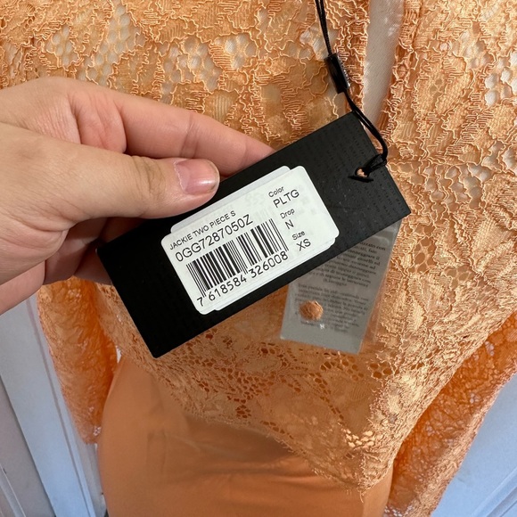 GUESS Marciano size XS 2in 1 peach maxi dress - Picture 4 of 16